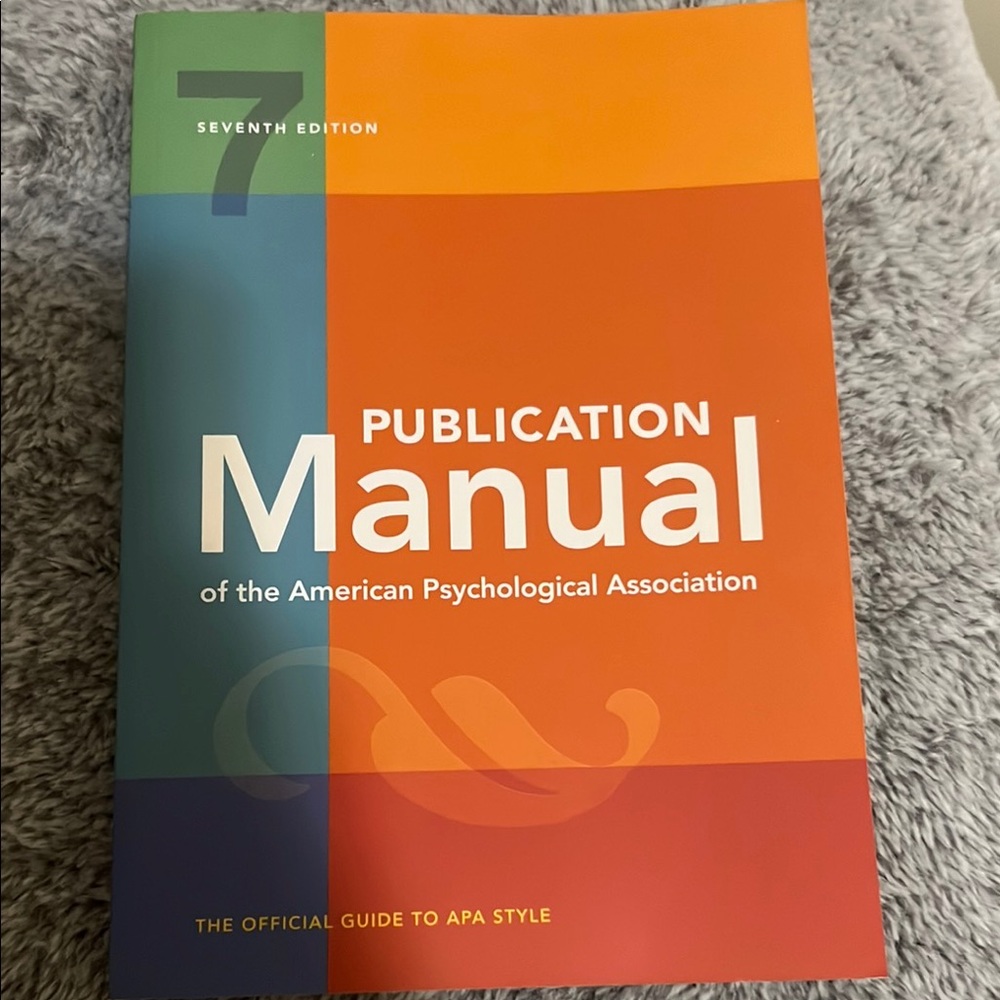 APA Publication Manual 7th Edition